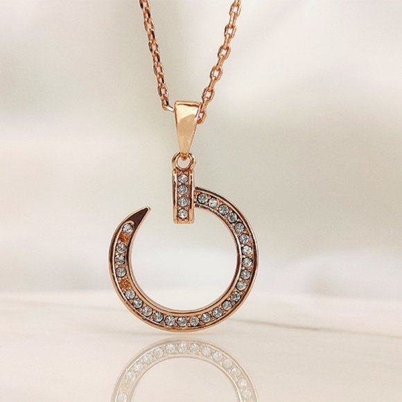 New! Nail Pendant Necklace Rose Gold - Picture 2 of 12